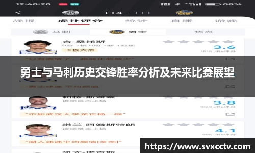勇士与马刺历史交锋胜率分析及未来比赛展望